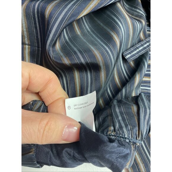 Vince size S Womens Black Satin Cupro Stripe Pull On Trouser/ pants pockets - Picture 9 of 12